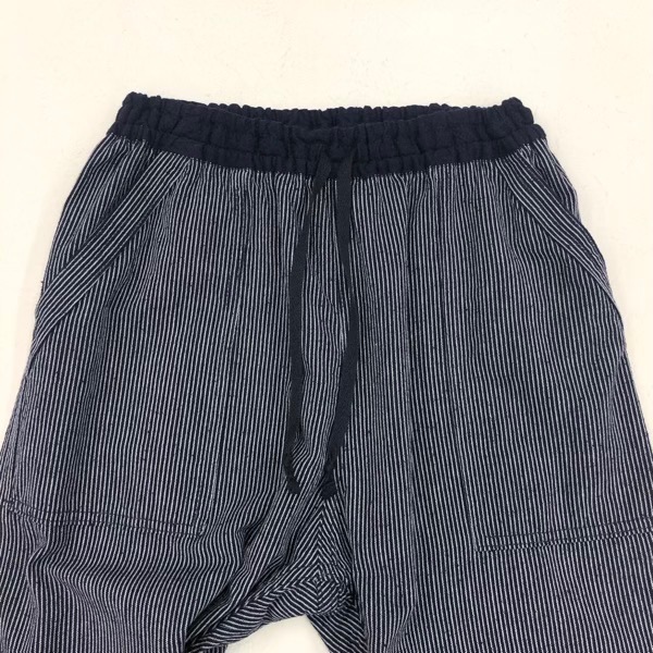 久留米絣　儀右ヱ門　もんぱん　ストライプ　紺/白　M