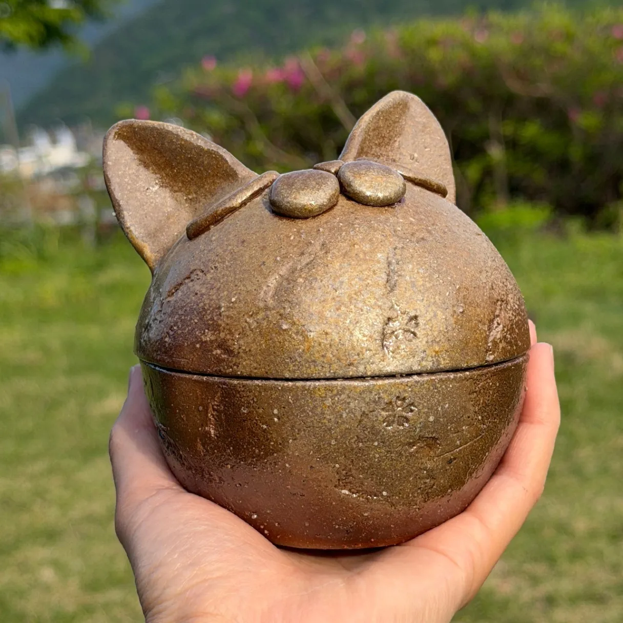 中古品【猫の神前挙式】セット♡陶器製♡ まるっとねこちゃん｜備前焼｜Kizuki Miyako｜末石窯|陶器|食器