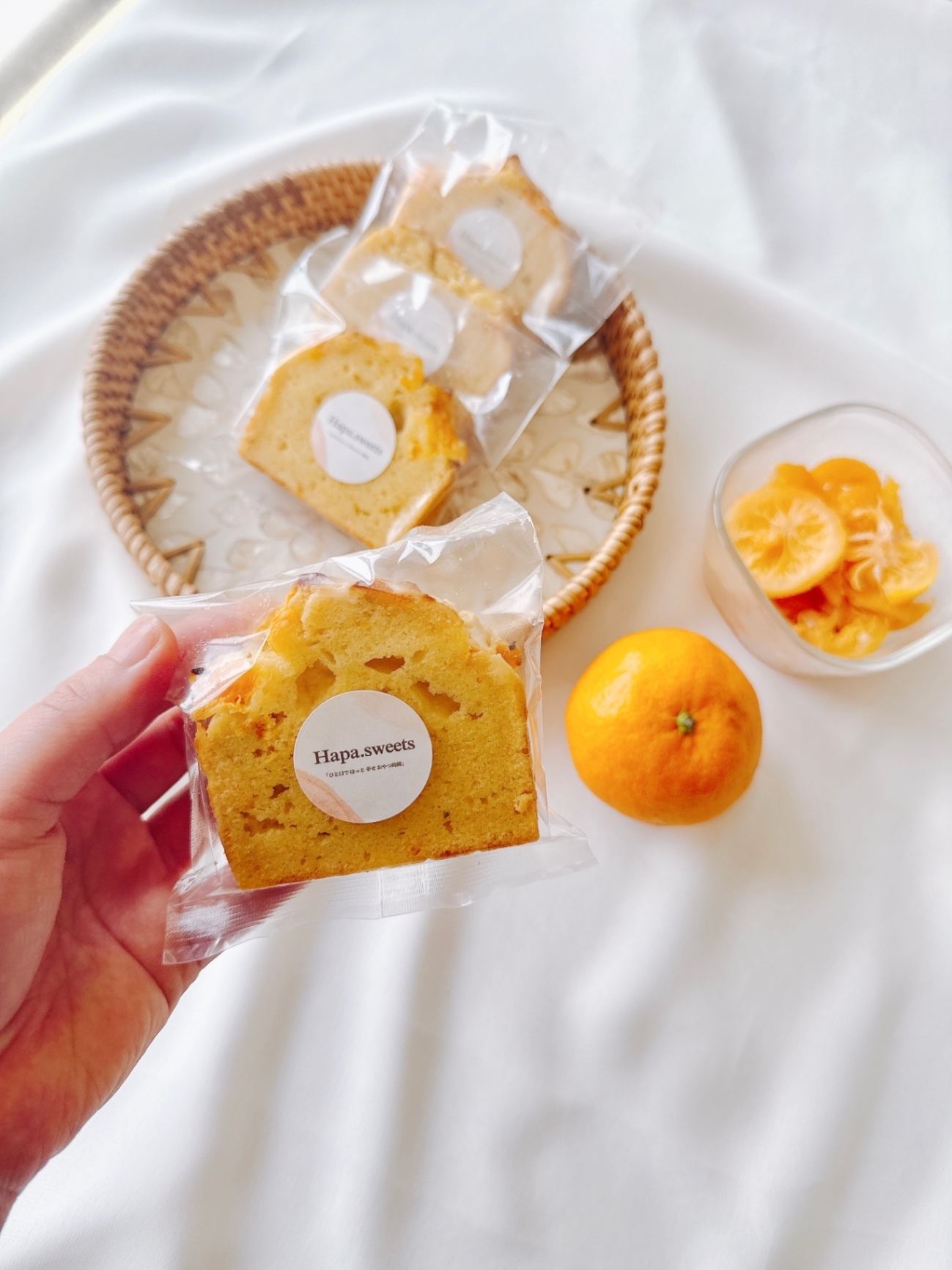 マンダリンオレンジと豆乳クリームチーズのパウンドケーキ
