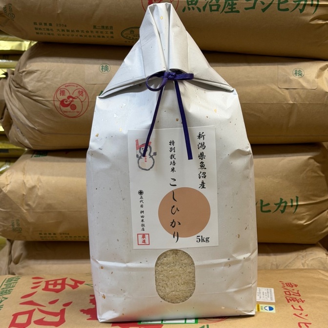 【新潟県魚沼産こしひかり5kg】/五ツ星お米マイスター厳選（特別栽培米）