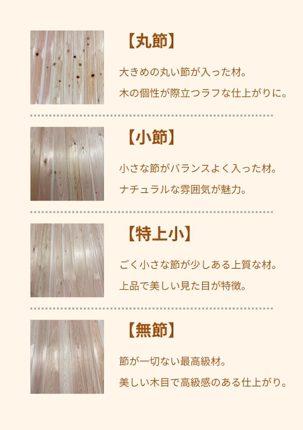 無垢 桧 スノコ板 15×113×1820 20枚入 節有【個人様営業所止め】