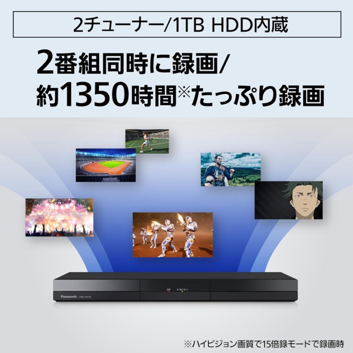 【延長3年保証】Panasonic ブルーレイディスクレコーダー DMR-2W103