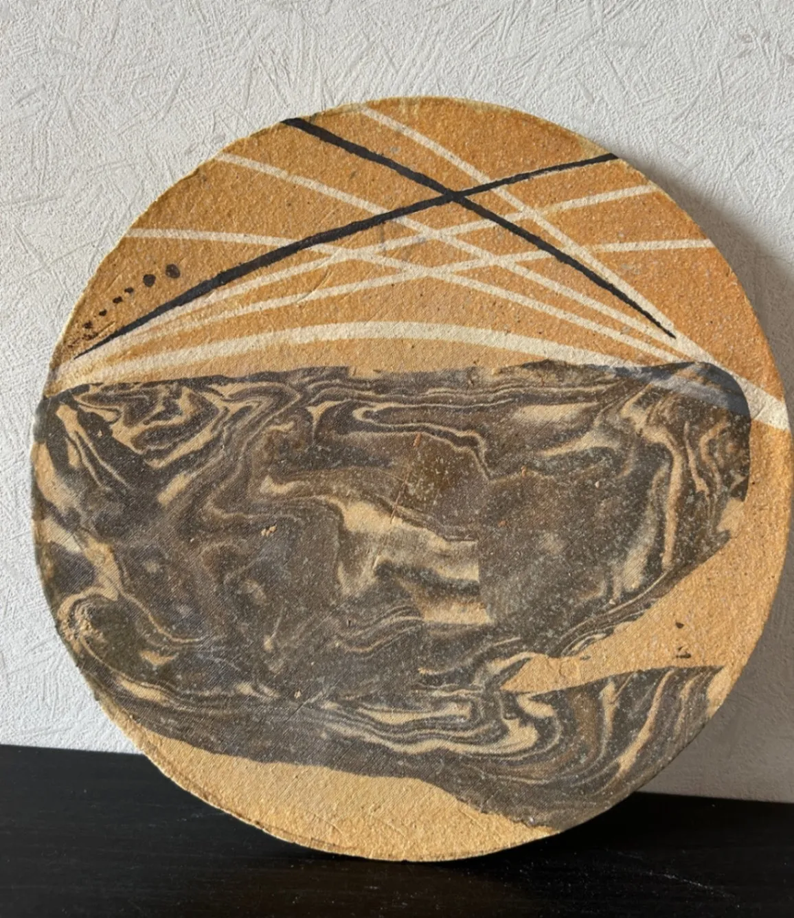 丸皿 平皿 陶器 和食器 受賞作家 手作り 一点物
