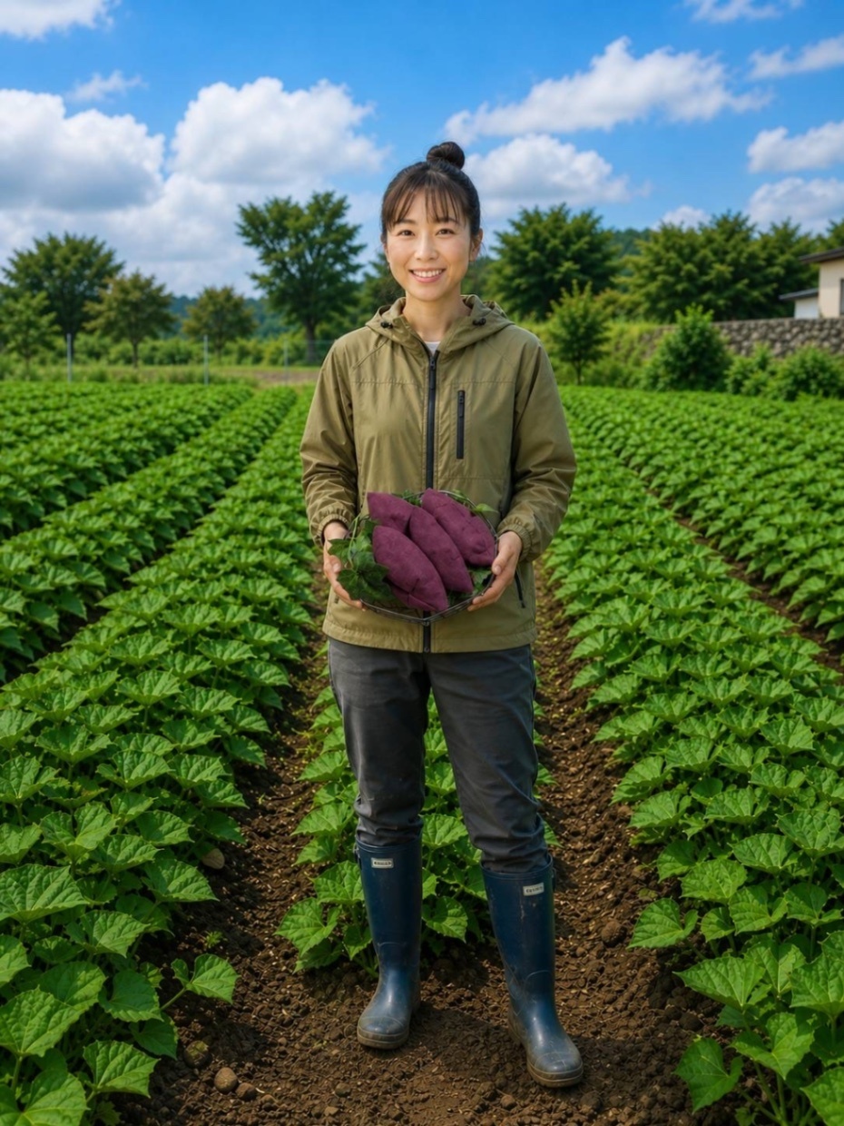【ハンドメイド】紅はるか　さつまいもの形をしたポーチ🍠 小さな貴重品を入れてバッグの中を整理整頓
