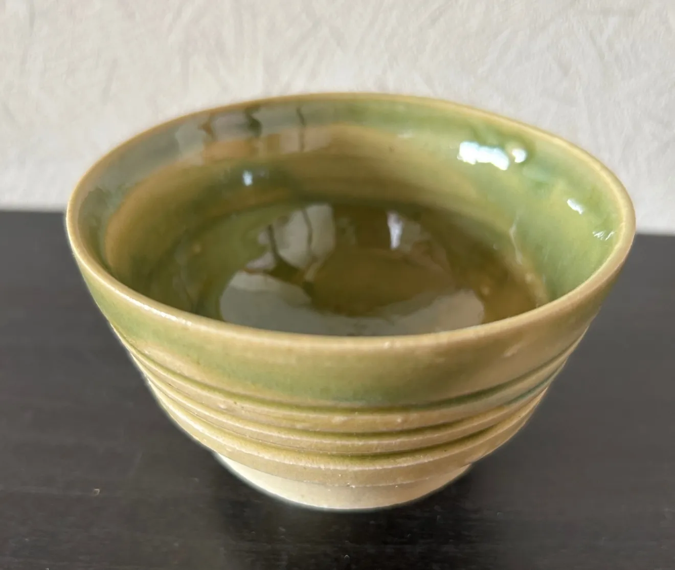 織部釉轆轤(ろくろ)茶碗 受賞作家作品 一点物 陶器 器 和食器