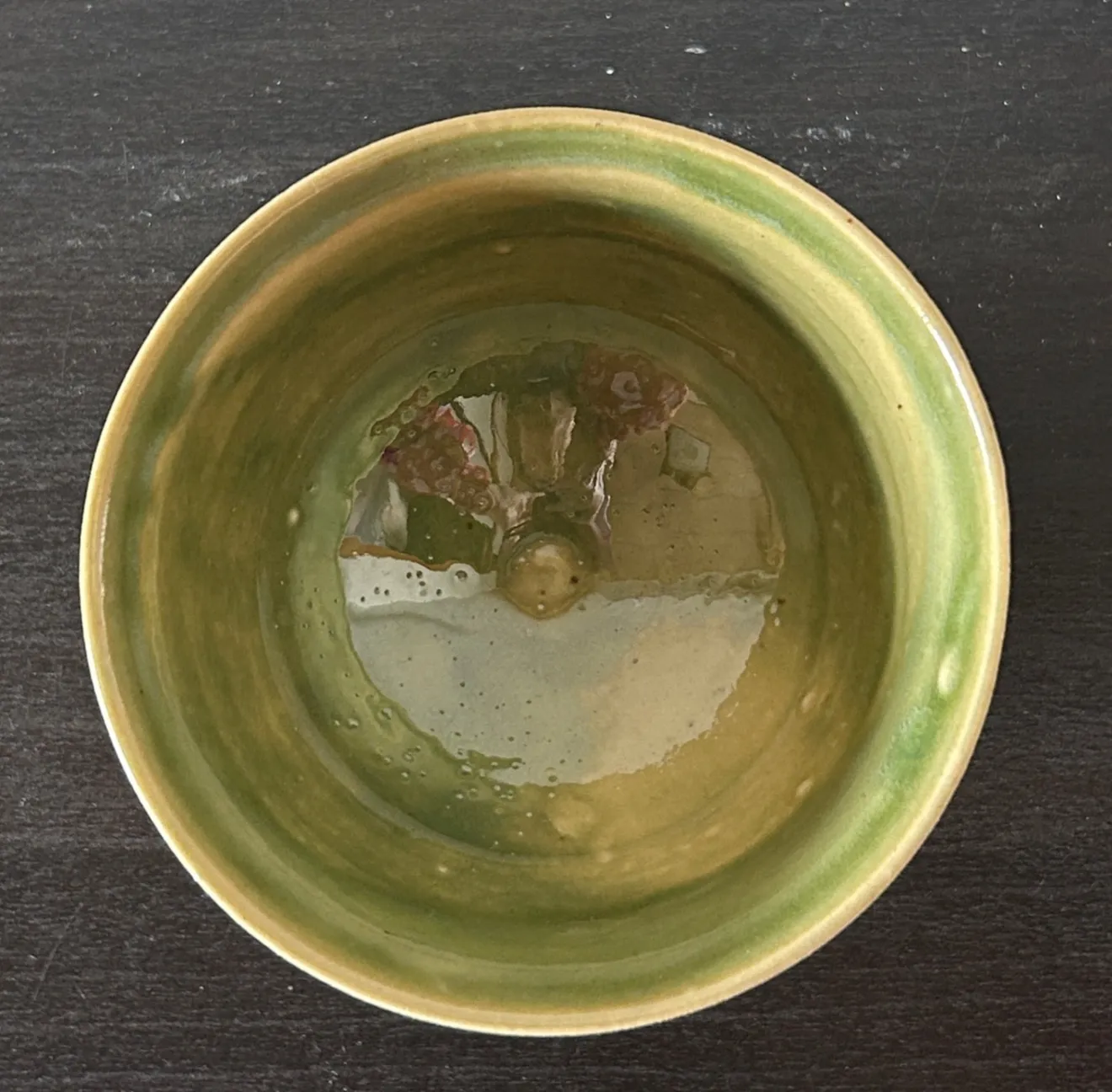 織部釉轆轤(ろくろ)茶碗 受賞作家作品 一点物 陶器 器 和食器