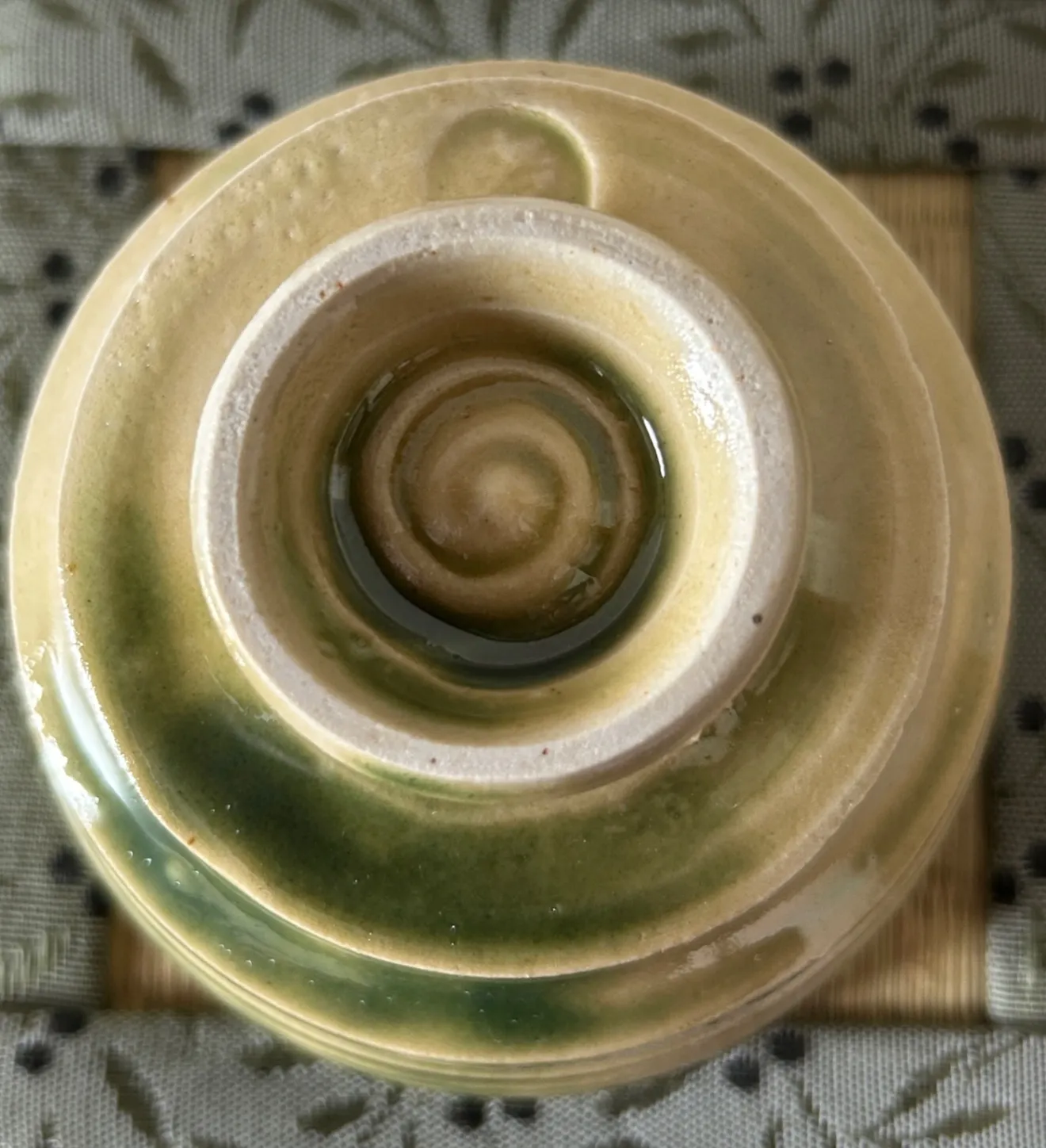 織部釉轆轤(ろくろ)茶碗 受賞作家作品 一点物 陶器 器 和食器
