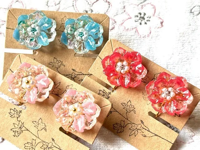 お花🌸イヤリング【リベポ払い歓迎🎉】