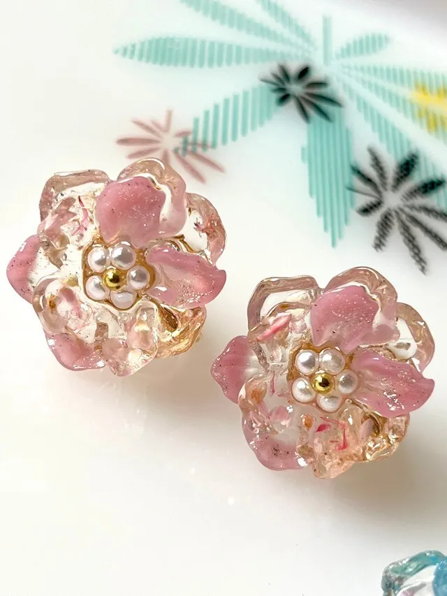 お花🌸イヤリング【リベポ払い歓迎🎉】