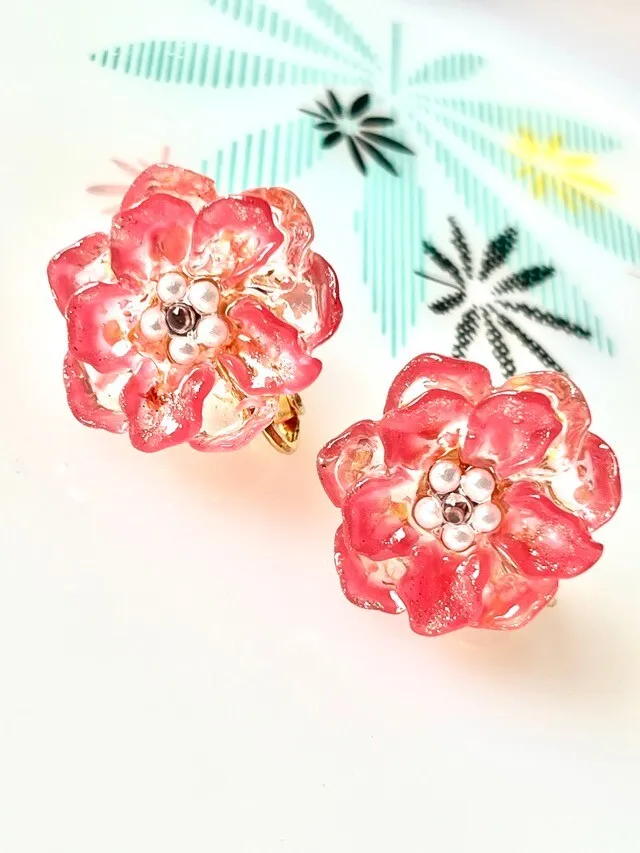 お花🌸イヤリング【リベポ払い歓迎🎉】