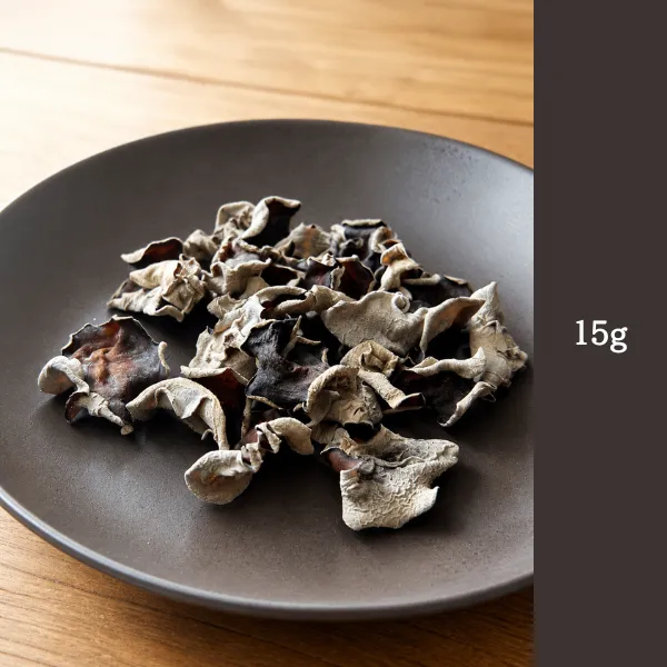 乾燥きくらげ（鹿児島県霧島産）
【★おすすめパック】15g×4袋セット