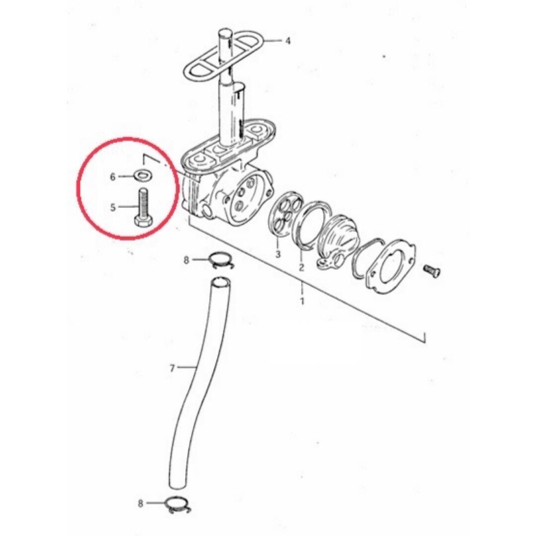 GS400 フューエルコック スズキ 汎用 GS GT GSX 燃料コック ガソリンコック 純正互換
