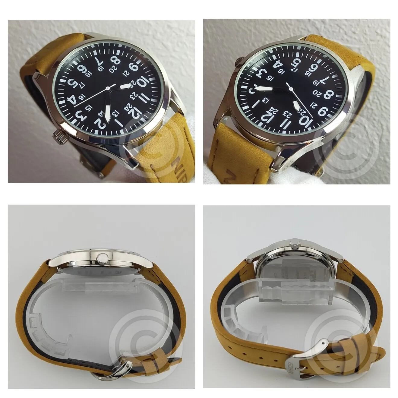 【腕時計の本質に迫る/新品】ミリタリーウォッチ バックスキン革