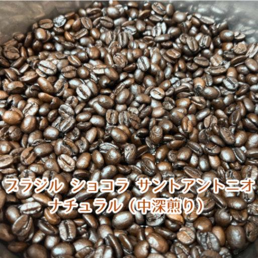 【コーヒー豆】ブラジル ショコラ サントアントニオ ナチュラル（中深煎り）100g（10杯分）