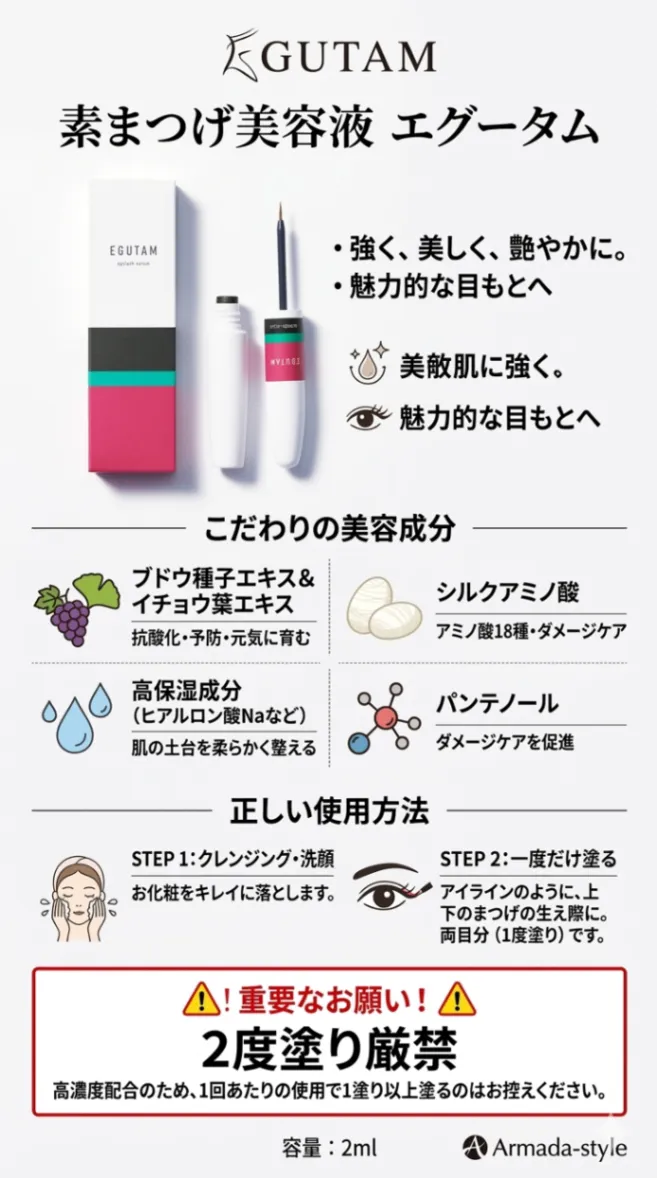 【高濃度まつ毛美容液】EGUTAM(エグータム) 2ml サロン専売・正規品