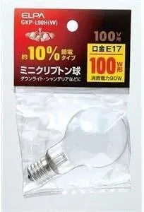 朝日電器 ELPA ミニクリプトン球 GKP-L90H(W)
