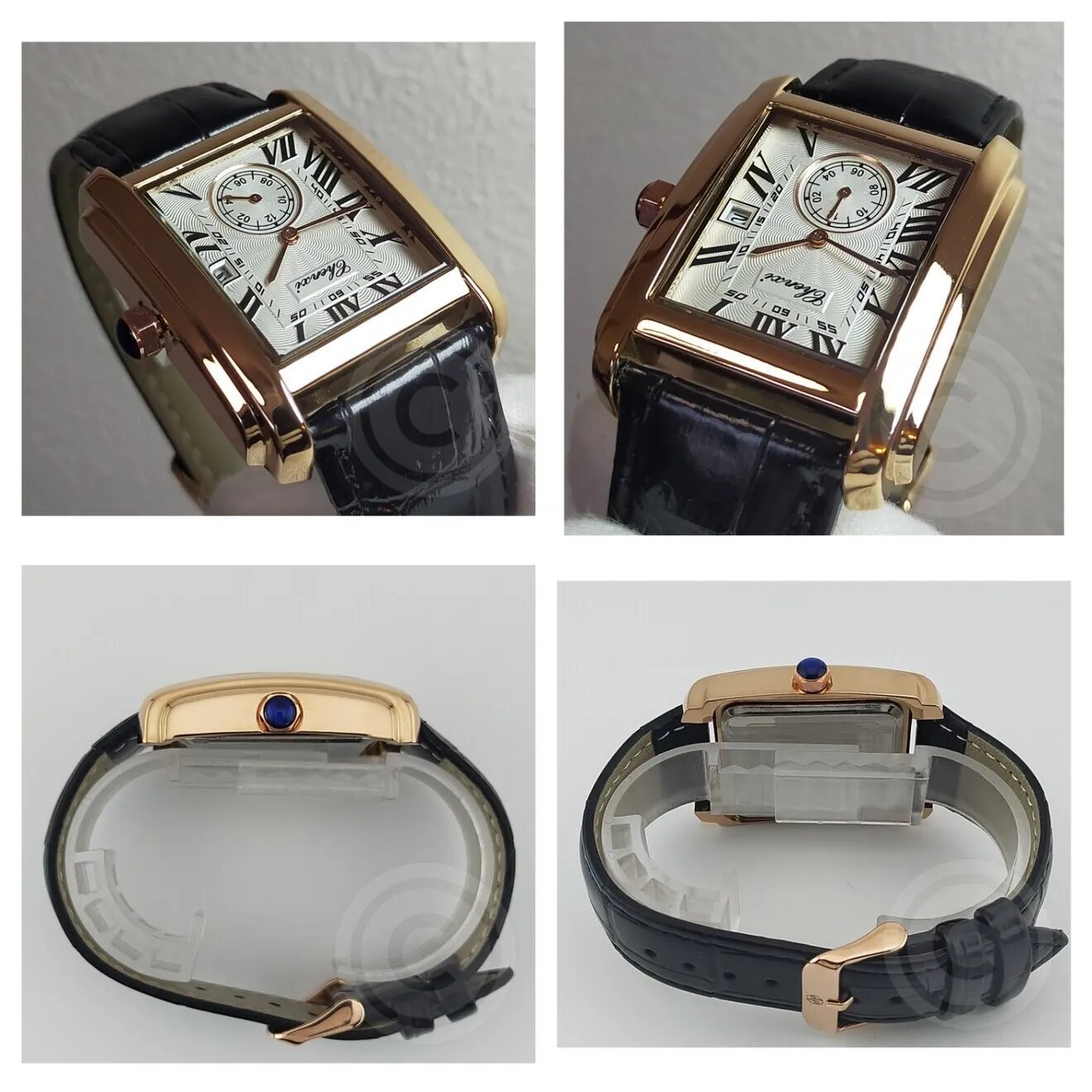 【美しさと力強さを内包/新品】レクタングル ローズゴールド/パール