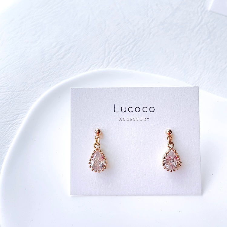 ✨しずく型キュービックジルコニアピアス/イヤリング｜シンプルデザイン