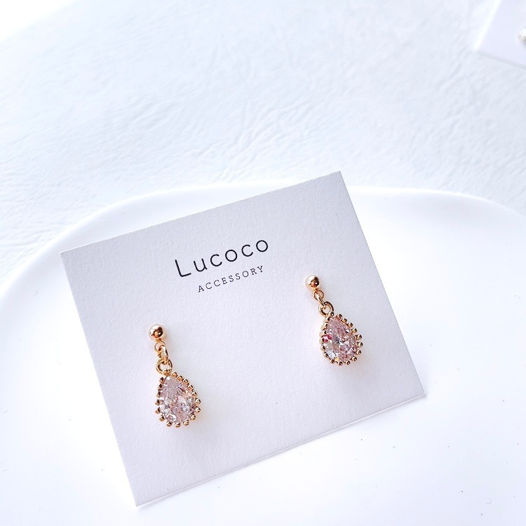 ✨しずく型キュービックジルコニアピアス/イヤリング｜シンプルデザイン