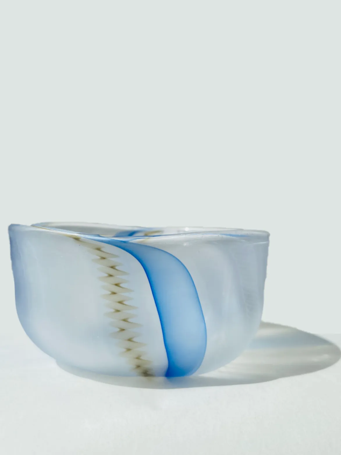 吹きガラス_器_Bowl_Flow Line – Azure