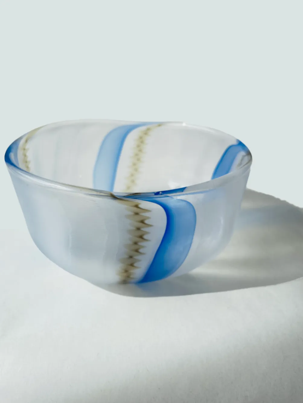 吹きガラス_器_Bowl_Flow Line – Azure