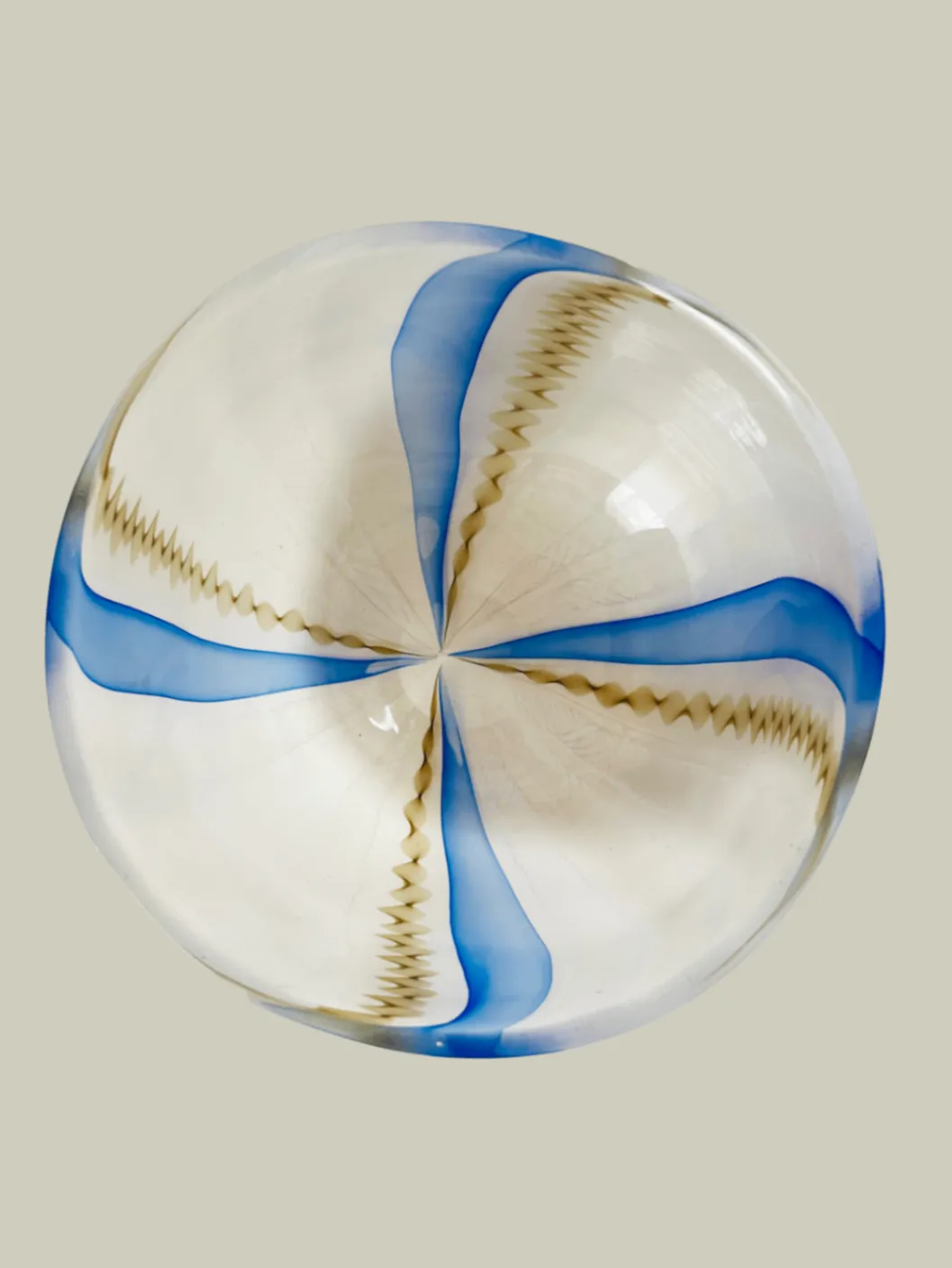 吹きガラス_器_Bowl_Flow Line – Azure