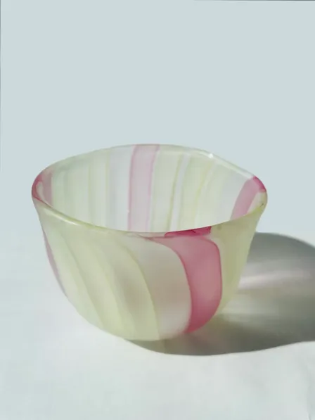 吹きガラス_器_Bowl_Honey Pink
