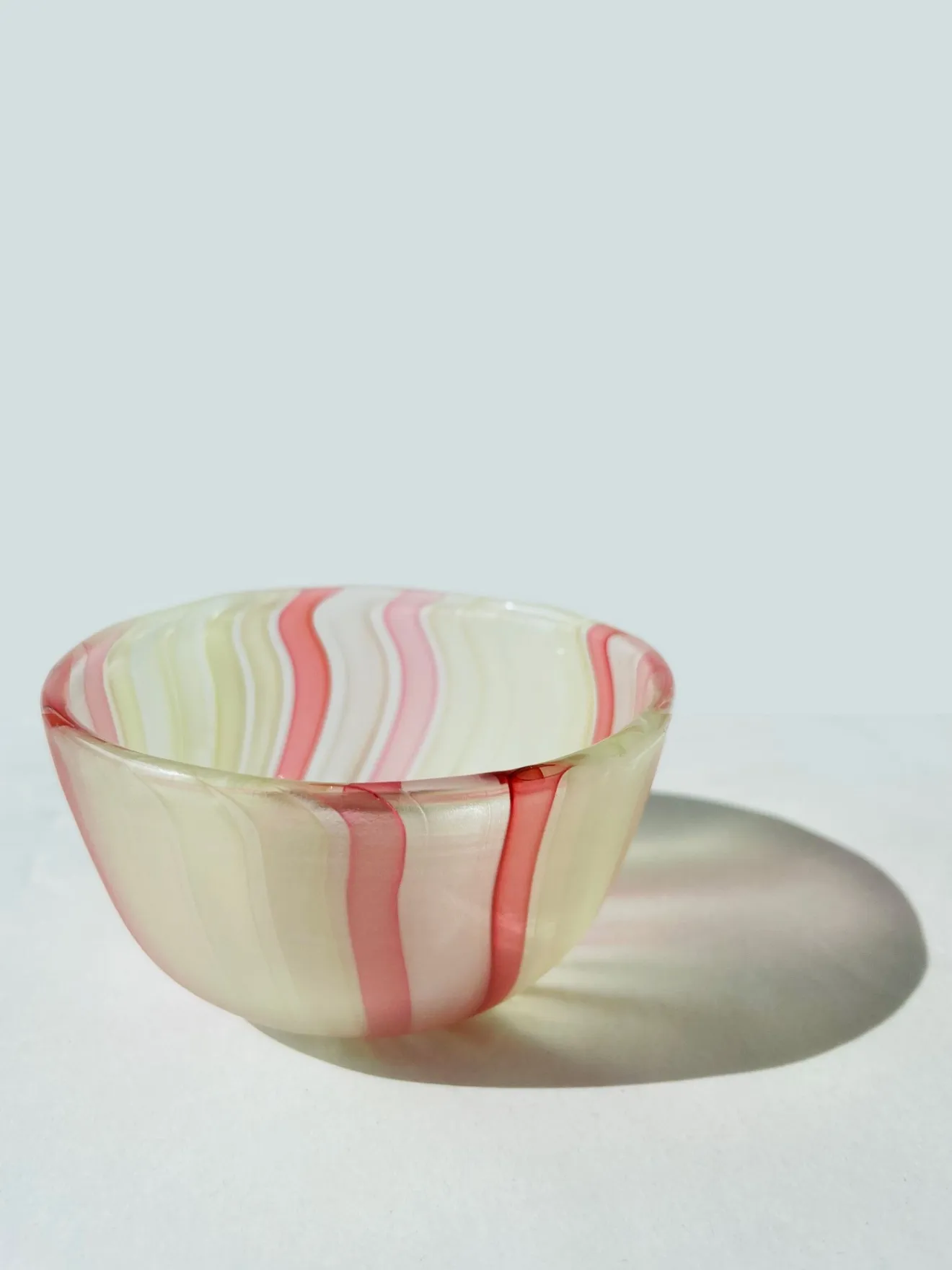 吹きガラス_器_Bowl_Flow Line – Honey Coral –
