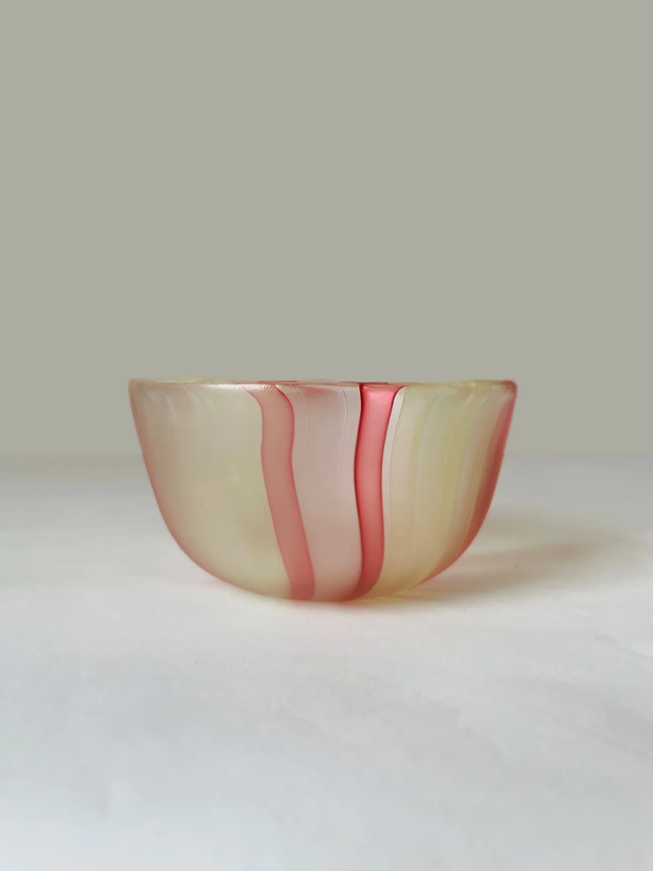 吹きガラス_器_Bowl_Flow Line – Honey Coral –