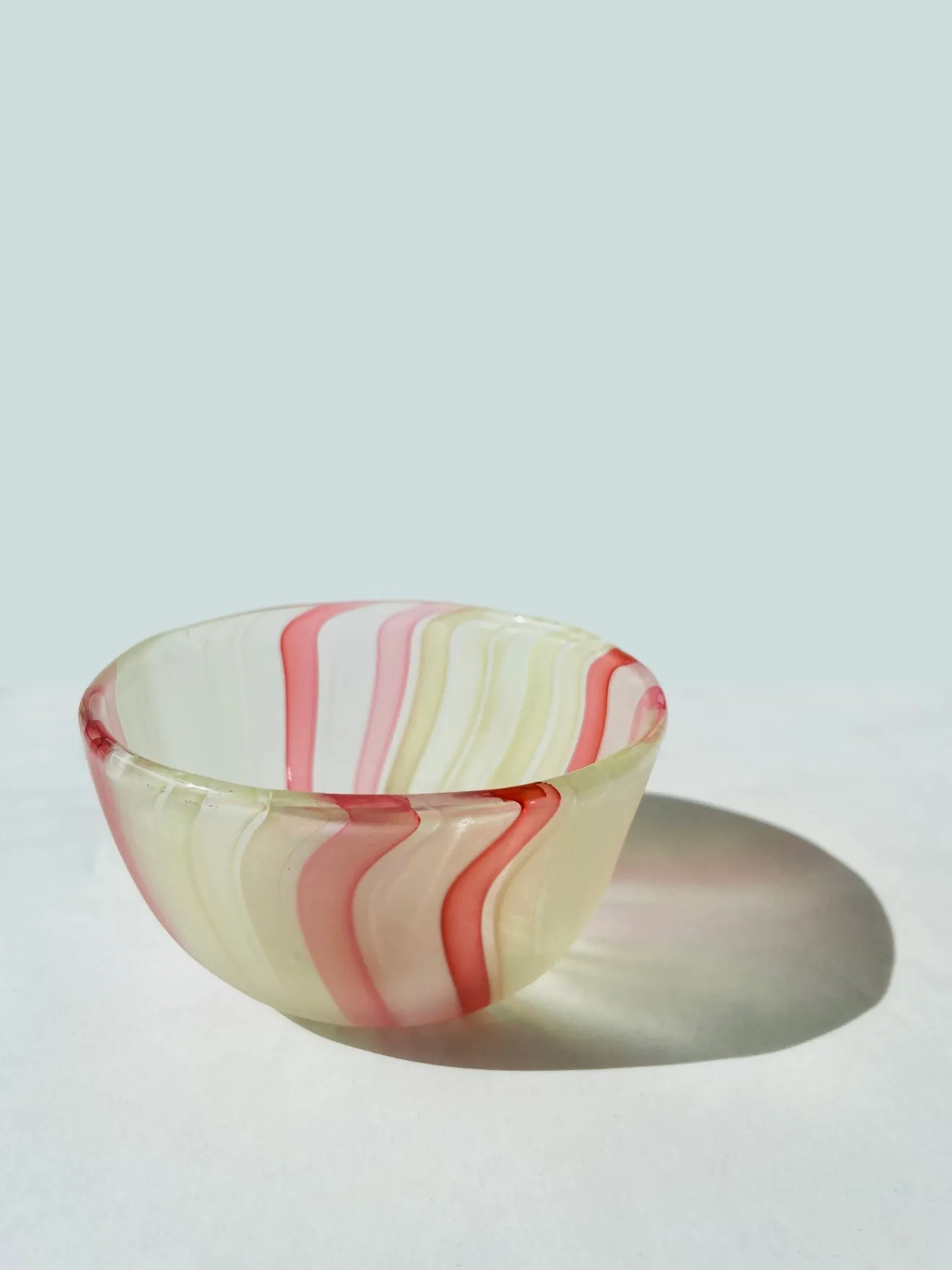 吹きガラス_器_Bowl_Flow Line – Honey Coral –