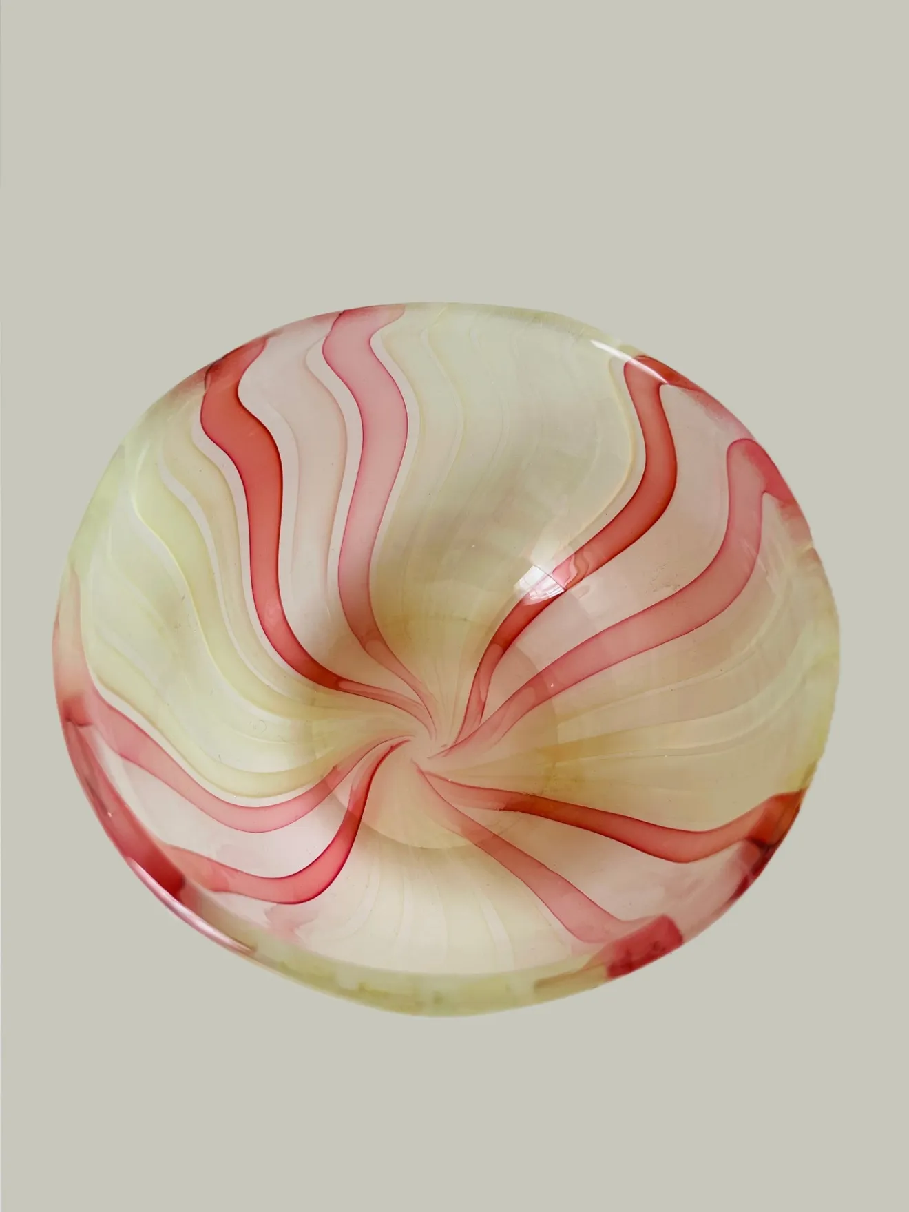 吹きガラス_器_Bowl_Flow Line – Honey Coral –