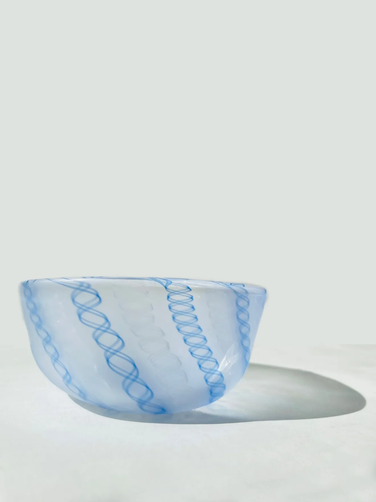 吹きガラス_器_Bowl_Flow Line – Aqua