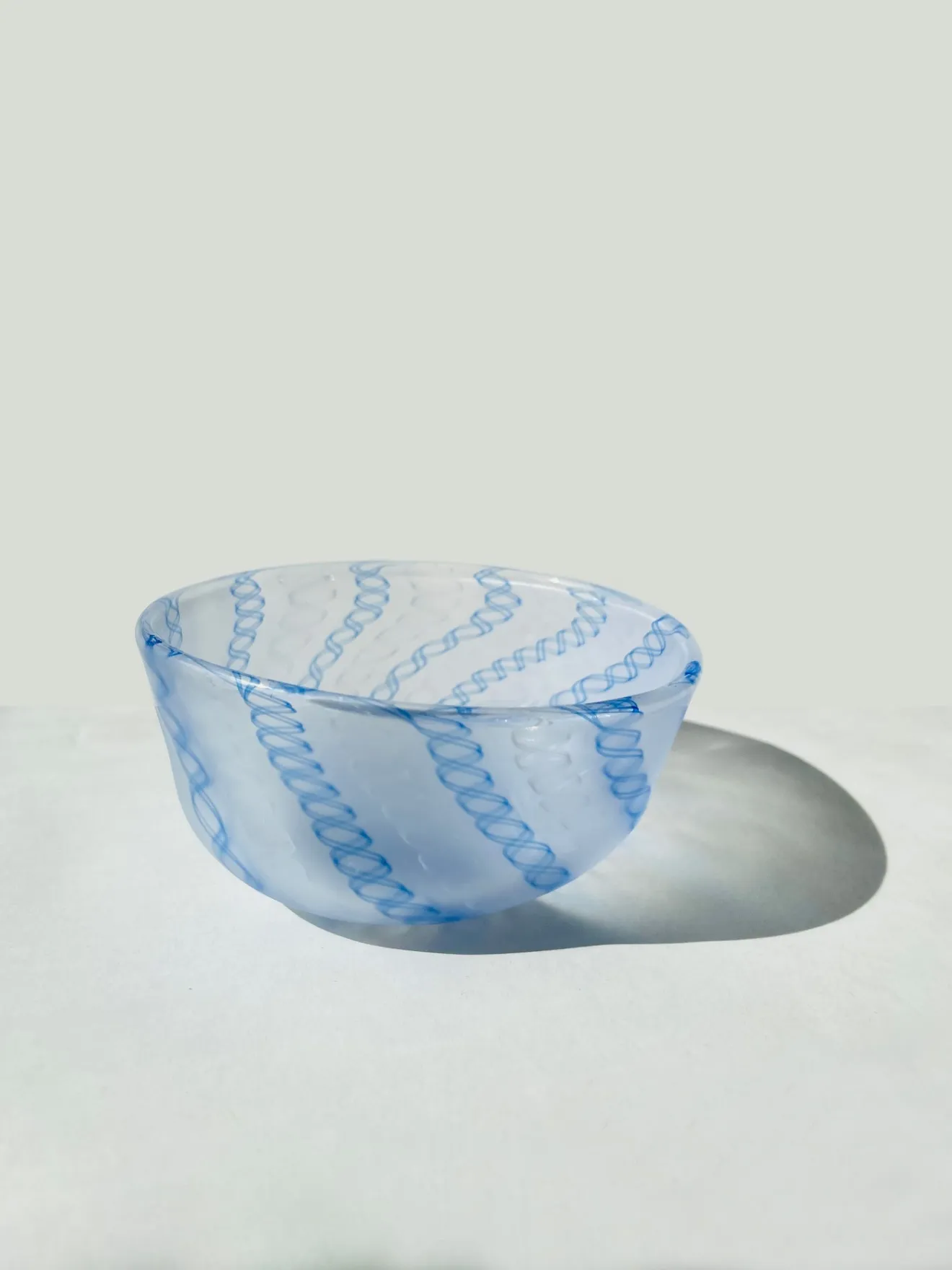 吹きガラス_器_Bowl_Flow Line – Aqua