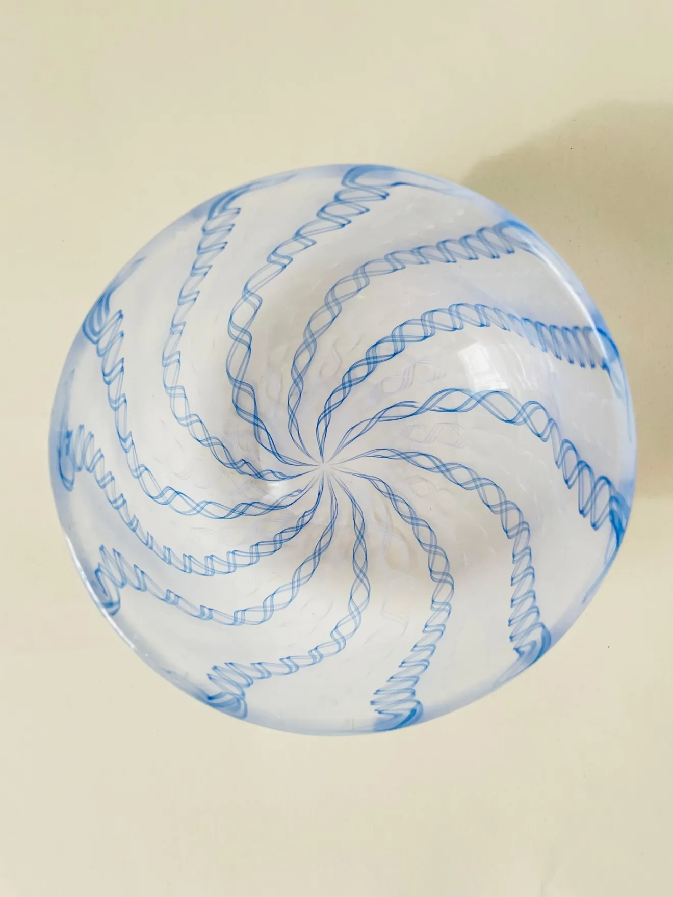 吹きガラス_器_Bowl_Flow Line – Aqua