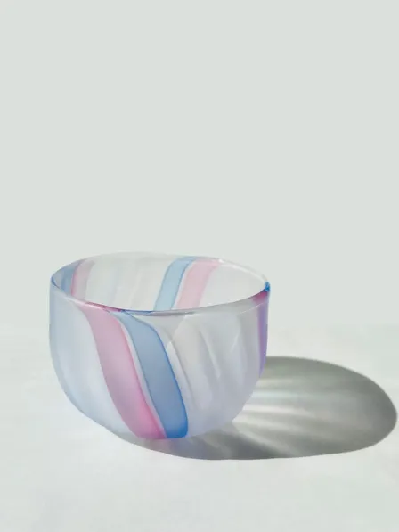 吹きガラス_器_Bowl_Flow Line – Petal Celeste