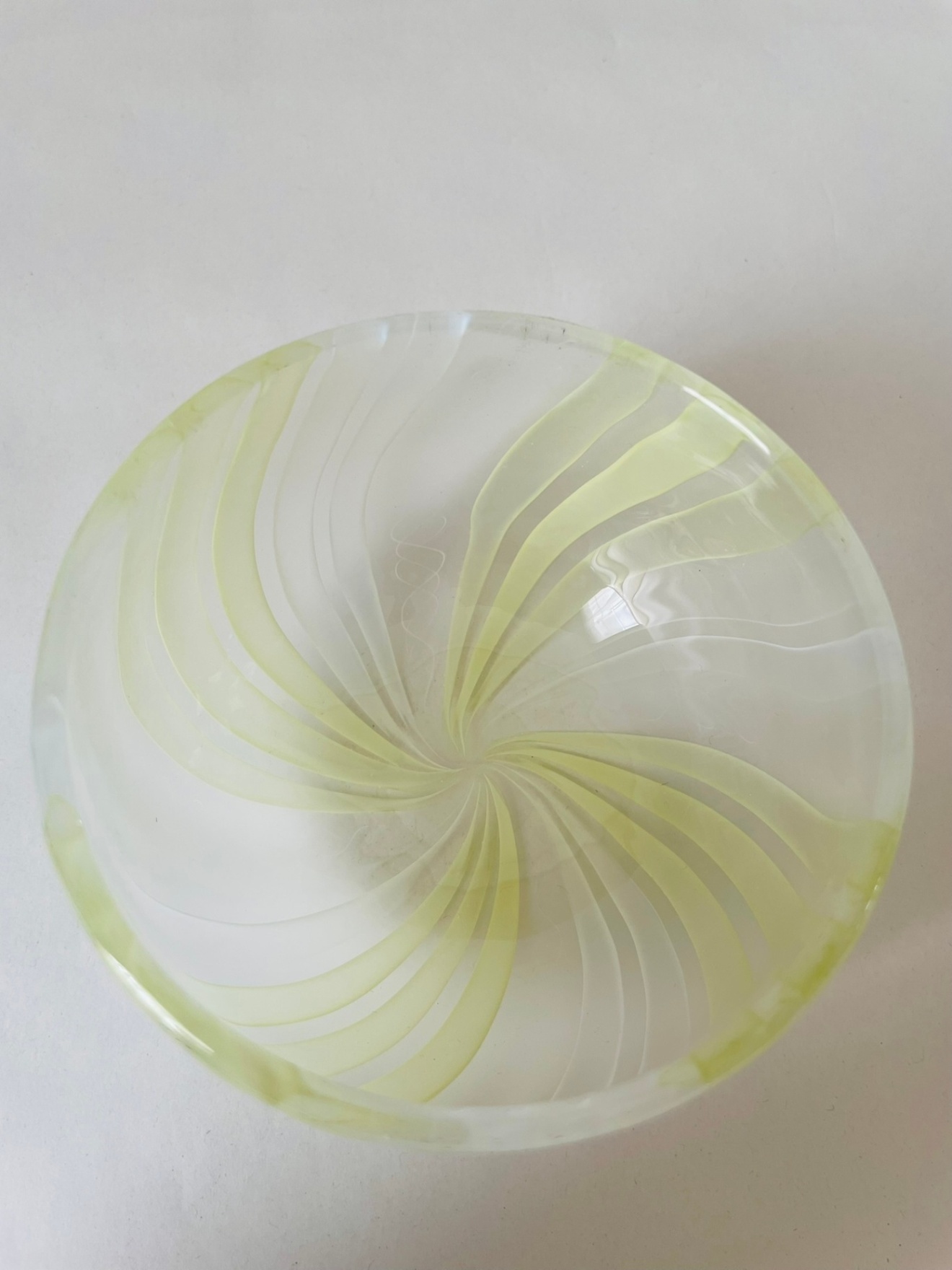 吹きガラス_器_Bowl_Flow Line – Lemon Cream（容量：約280ml）