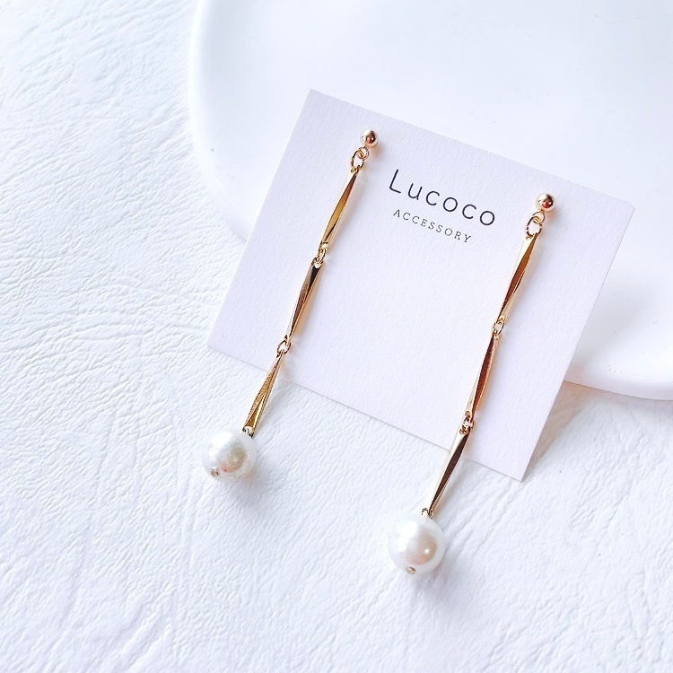 ✨ロングパール ピアス/イヤリング