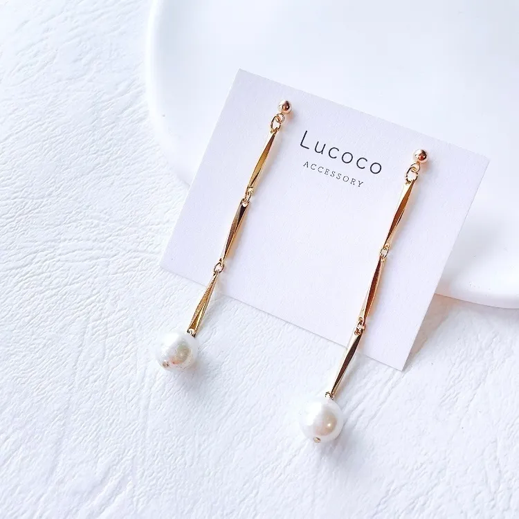 ✨ロングパール ピアス/イヤリング