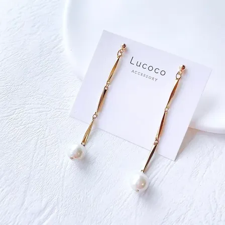 ✨ロングパール ピアス/イヤリング