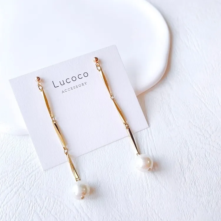 ✨ロングパール ピアス/イヤリング