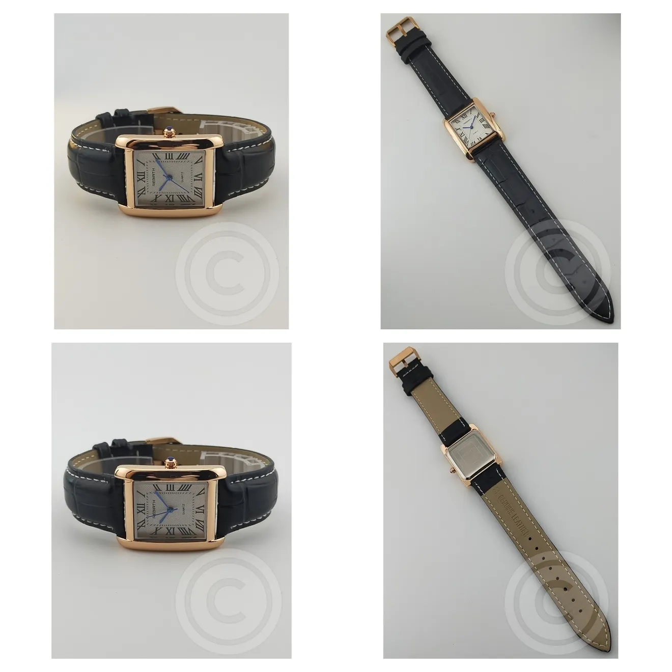 【ローズゴールド×ユニセックス寸/新品】大人のアールレクタングル