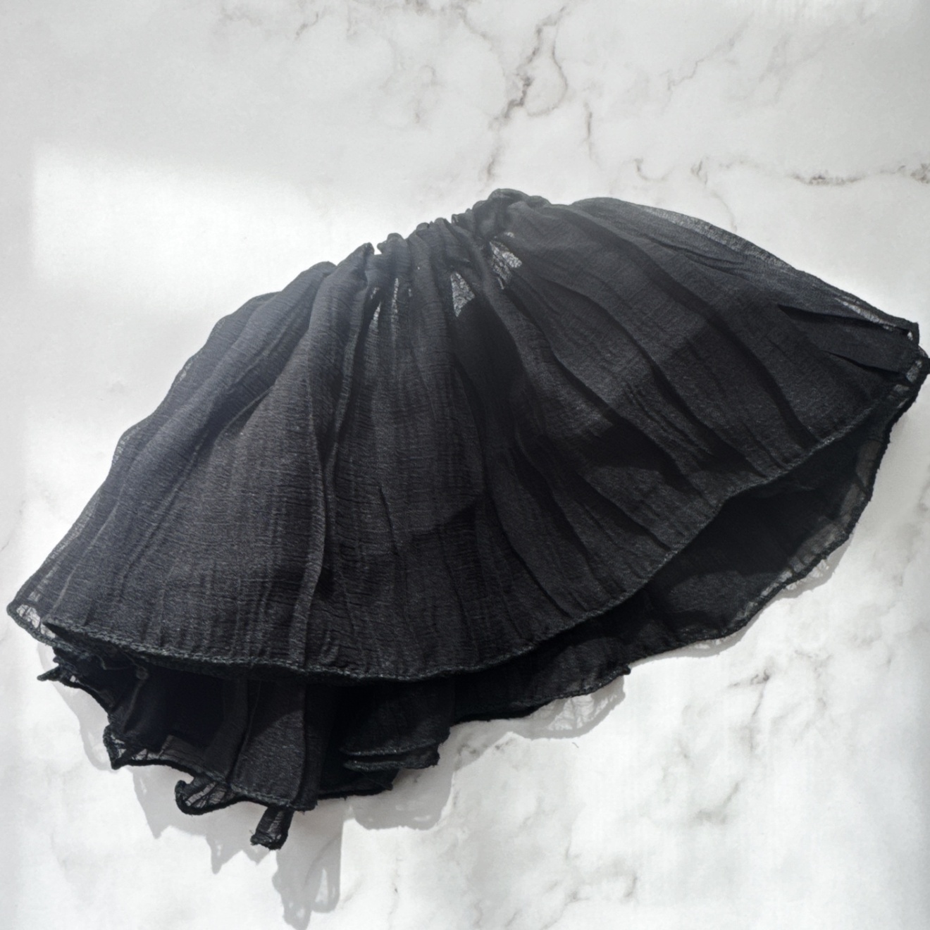 【lamu.】Sheer Ruffle Hair Scrunchie / シアーフリルシュシュ
