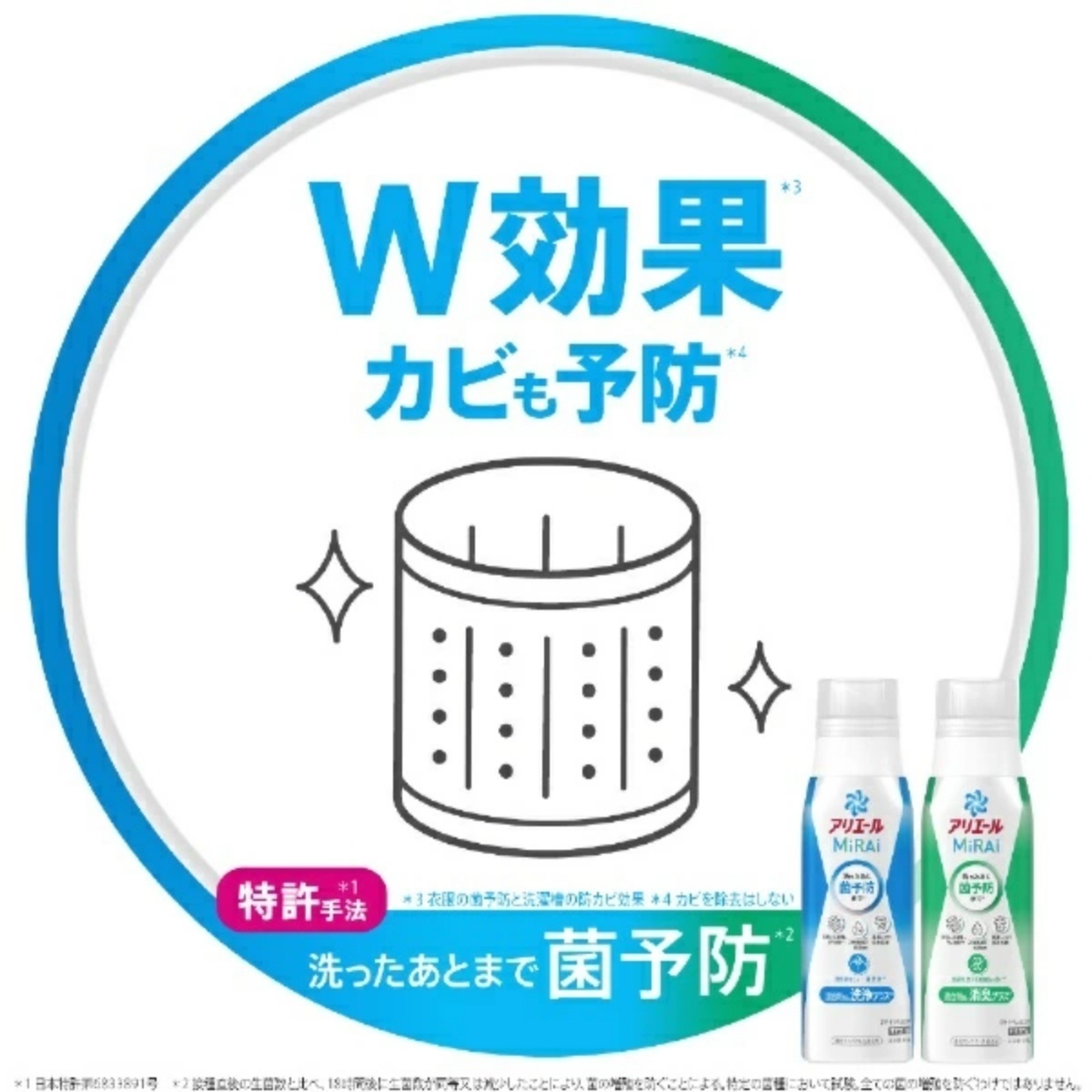 P&G アリエール MiRAi 洗濯洗剤 詰め替え用 ウルトラジャンボ 1220g 6個