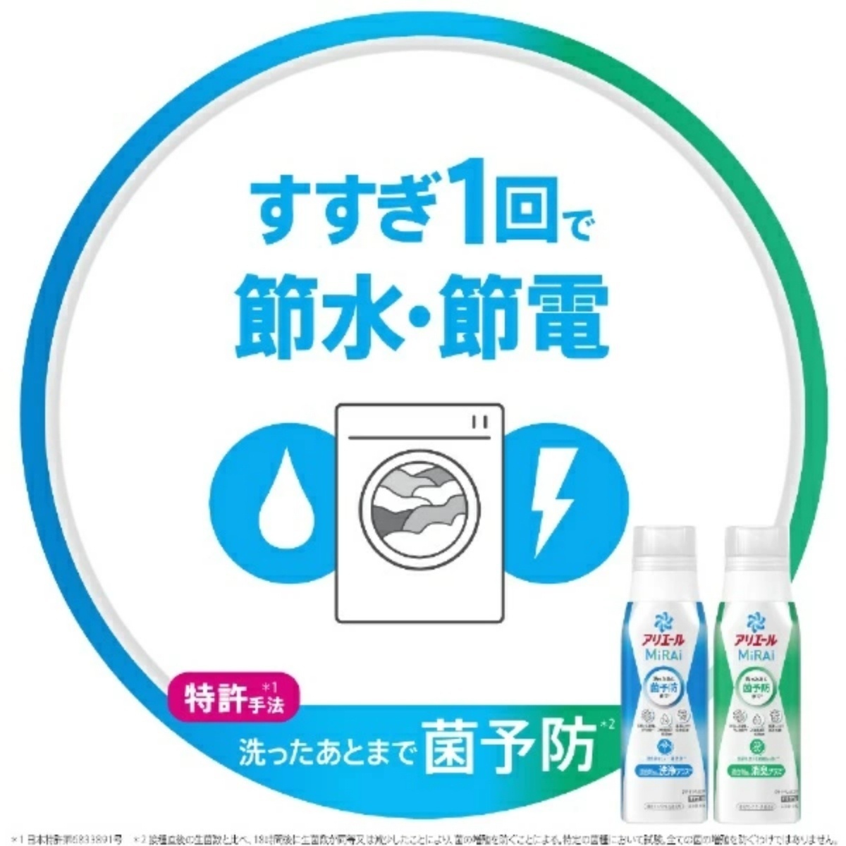 P&G アリエール MiRAi 洗濯洗剤 詰め替え用 ウルトラジャンボ 1220g 6個
