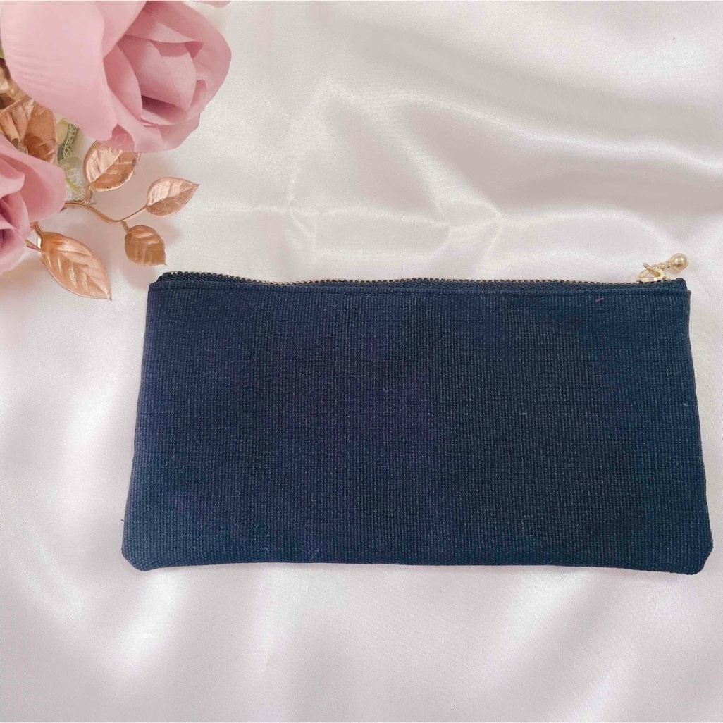 18cmファスナーポーチ　インド刺繍リボン（ハンドメイド）