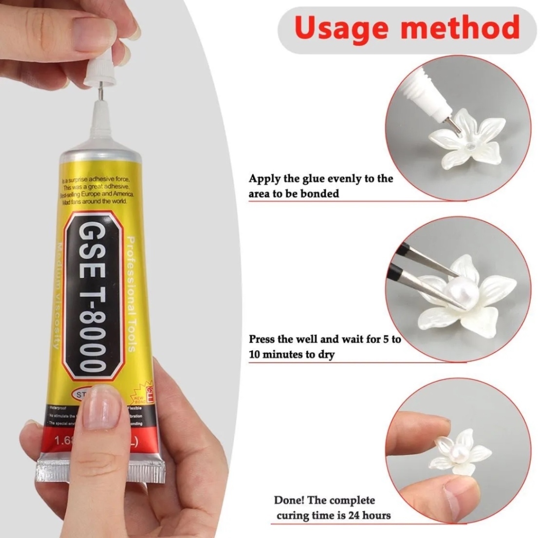 GSE T8000 T-8000 110ml 5本 ボンド ハンドメイド DIY 超強力接着剤 