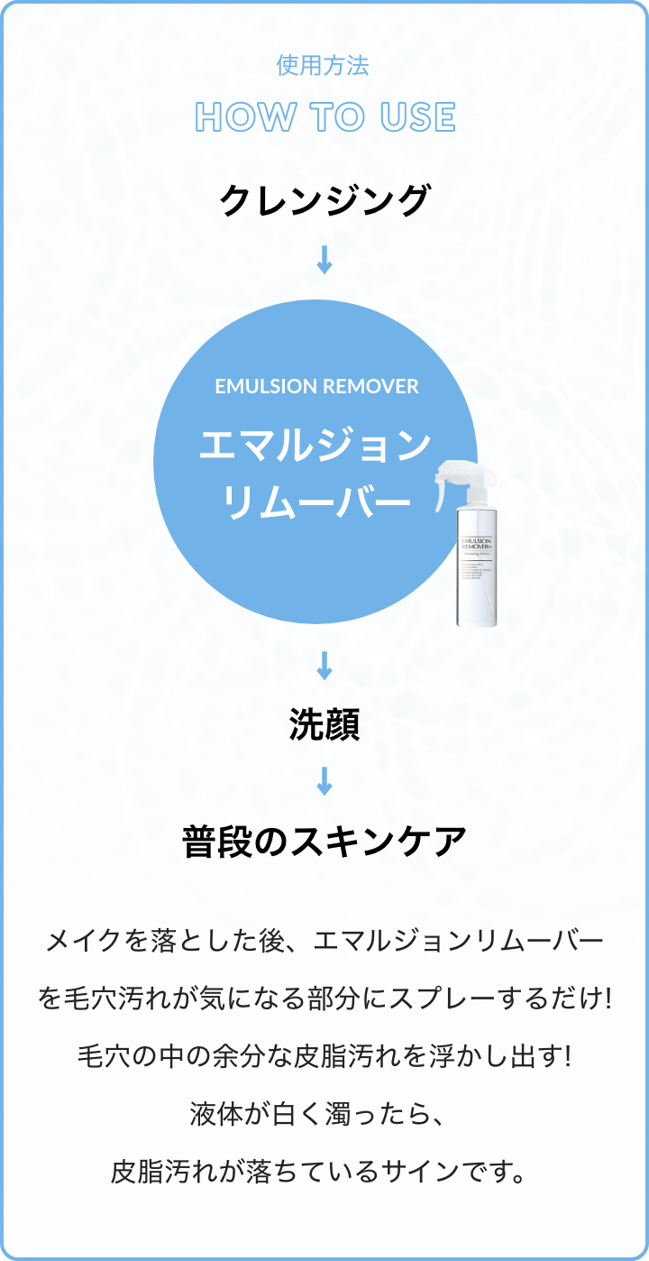 【スプレーするだけ】毛穴の黒ずみ・皮脂汚れを摩擦ゼロで落とす｜エマルジョンリムーバー 1L詰め替え