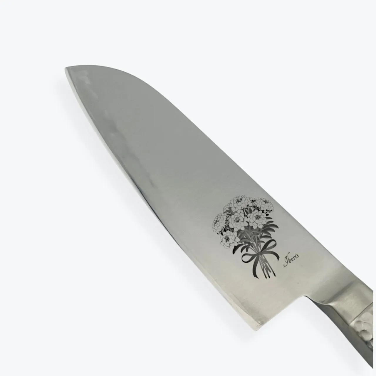 【イベリス】三徳包丁　刃渡り15.6cm　日本製　名入れ　刻印　手研ぎ