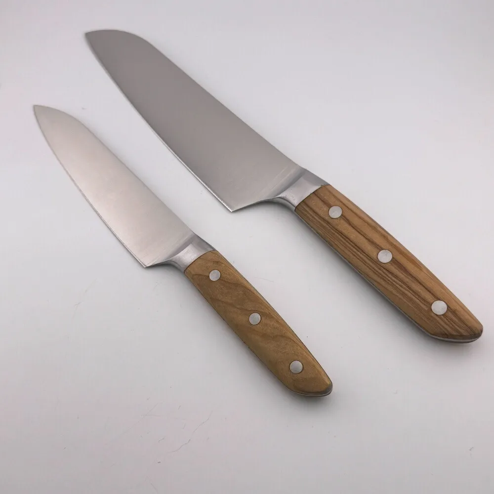VIA KITCHEN OLIVIER オリーブ木 三徳包丁 ペティナイフ2本組 お洒落キッチン