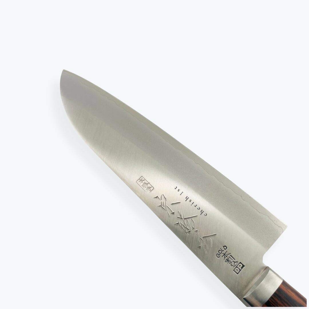 【ラークスパー】小型三徳包丁　刃渡り14cm　日本製　名入れ　刻印｜cherish 1st